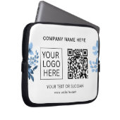 Einfache Minimalistische Logo- und Textwerbung Laptopschutzhülle (Vorne Rechts)