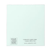 Einfache Minimalistische Logo- und Textwerbung Notizblock (Vorderseite)
