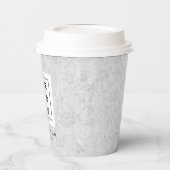 Einfache Minimalistische Logo- und Textwerbung Pappbecher (Links)