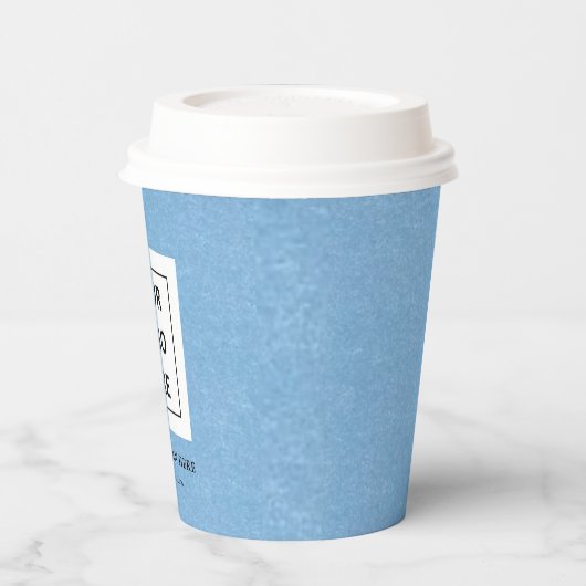 Einfache Minimalistische Logo- und Textwerbung Pappbecher (Links)