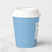 Einfache Minimalistische Logo- und Textwerbung Pappbecher (Rechts)