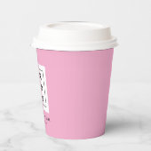 Einfache Minimalistische Logo- und Textwerbung Pappbecher (Links)