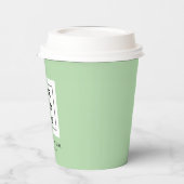 Einfache Minimalistische Logo- und Textwerbung Pappbecher (Links)