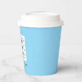 Einfache Minimalistische Logo- und Textwerbung Pappbecher (Links)