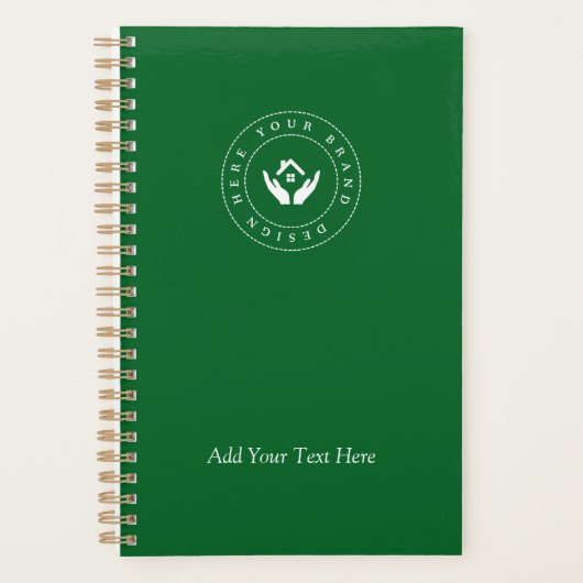 Einfache Minimalistische Logo- und Textwerbung Planer (Vorderseite)