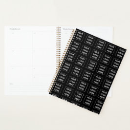 Einfache Minimalistische Logo- und Textwerbung Planer