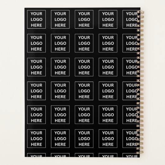 Einfache Minimalistische Logo- und Textwerbung Planer (Rückseite)