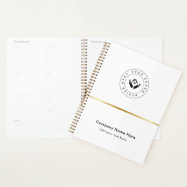 Einfache Minimalistische Logo- und Textwerbung Planer