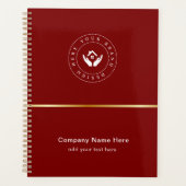 Einfache Minimalistische Logo- und Textwerbung Planer (Vorderseite)