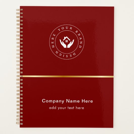 Einfache Minimalistische Logo- und Textwerbung Planer (Vorderseite)