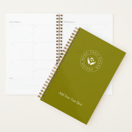 Einfache Minimalistische Logo- und Textwerbung Planer