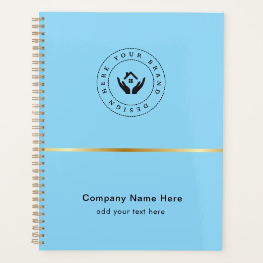 Einfache Minimalistische Logo- und Textwerbung Planer (Vorderseite)