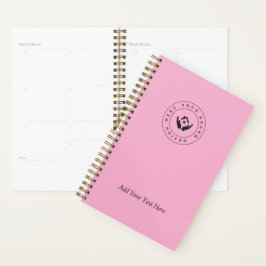 Einfache Minimalistische Logo- und Textwerbung Planer