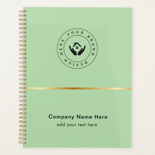 Einfache Minimalistische Logo- und Textwerbung Planer (Vorderseite)