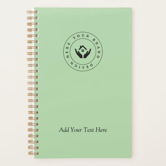 Einfache Minimalistische Logo- und Textwerbung Planer (Vorderseite)