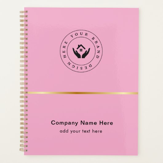 Einfache Minimalistische Logo- und Textwerbung Planer (Vorderseite)