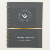 Einfache Minimalistische Logo- und Textwerbung Planer (Vorderseite)