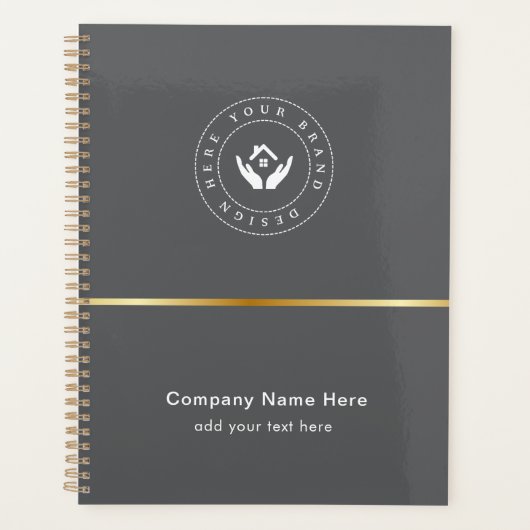 Einfache Minimalistische Logo- und Textwerbung Planer (Vorderseite)