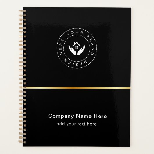 Einfache Minimalistische Logo- und Textwerbung Planer (Vorderseite)