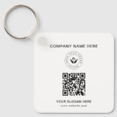 Einfache Minimalistische Logo- und Textwerbung Schlüsselanhänger (Vorderseite)