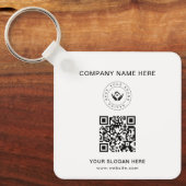 Einfache Minimalistische Logo- und Textwerbung Schlüsselanhänger (Vorderseite)