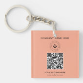 Einfache Minimalistische Logo- und Textwerbung Schlüsselanhänger (Vorderseite)