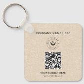 Einfache Minimalistische Logo- und Textwerbung Schlüsselanhänger (Vorderseite)