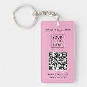 Einfache Minimalistische Logo- und Textwerbung Schlüsselanhänger (Vorderseite)