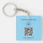 Einfache Minimalistische Logo- und Textwerbung Schlüsselanhänger (Vorderseite)