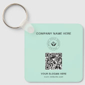 Einfache Minimalistische Logo- und Textwerbung Schlüsselanhänger (Vorderseite)