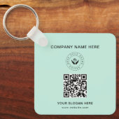 Einfache Minimalistische Logo- und Textwerbung Schlüsselanhänger (Vorderseite)