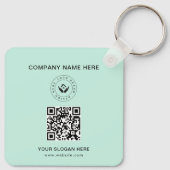 Einfache Minimalistische Logo- und Textwerbung Schlüsselanhänger (Rückseite)