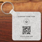 Einfache Minimalistische Logo- und Textwerbung Schlüsselanhänger (Vorderseite)