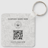 Einfache Minimalistische Logo- und Textwerbung Schlüsselanhänger (Rückseite)