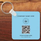 Einfache Minimalistische Logo- und Textwerbung Schlüsselanhänger (Vorderseite)