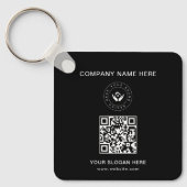 Einfache Minimalistische Logo- und Textwerbung Schlüsselanhänger (Vorderseite)