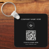 Einfache Minimalistische Logo- und Textwerbung Schlüsselanhänger (Vorderseite)