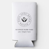 Einfache Minimalistische Logo- und Textwerbung Selters Dosenkühler (Rückseite)