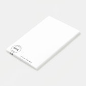 Einfache Minimalistische Logomitarbeiter Post-it Klebezettel (angewinkelt)