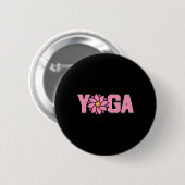 Einfache minimalistische Lotusblumen-Yoga  Button (Vorne & Hinten)
