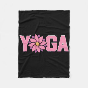 Einfache Minimalistische Lotusblumen-Yoga Fleecedecke