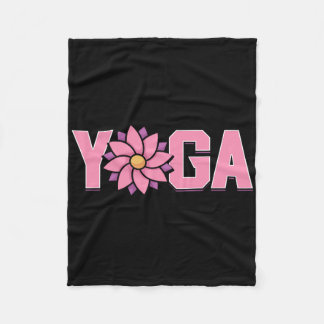 Einfache Minimalistische Lotusblumen-Yoga  Fleecedecke
