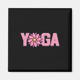 Einfache minimalistische Lotusblumen-Yoga  Magnet