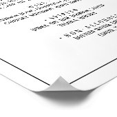 Einfache Minimalistische Mahlzeiten Poster (Ecke)