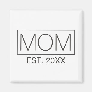 Einfache Minimalistische Mama Typografie  Magnet