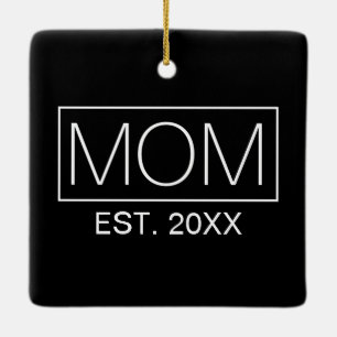 Einfache Minimalistische Mama Typografie Ornamen Keramikornament