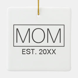 Einfache Minimalistische Mama Typografie | Ornamen Keramikornament