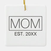 Einfache Minimalistische Mama Typografie | Ornamen Keramikornament (Vorderseite)