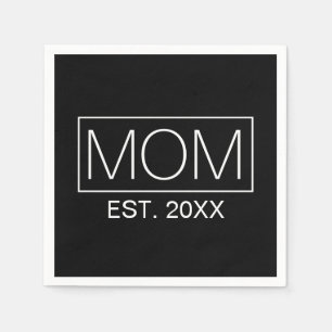 Einfache Minimalistische Mama Typografie Papier N Serviette