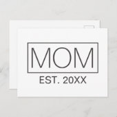 Einfache Minimalistische Mama Typografie | Postkar Postkarte (Vorne/Hinten)
